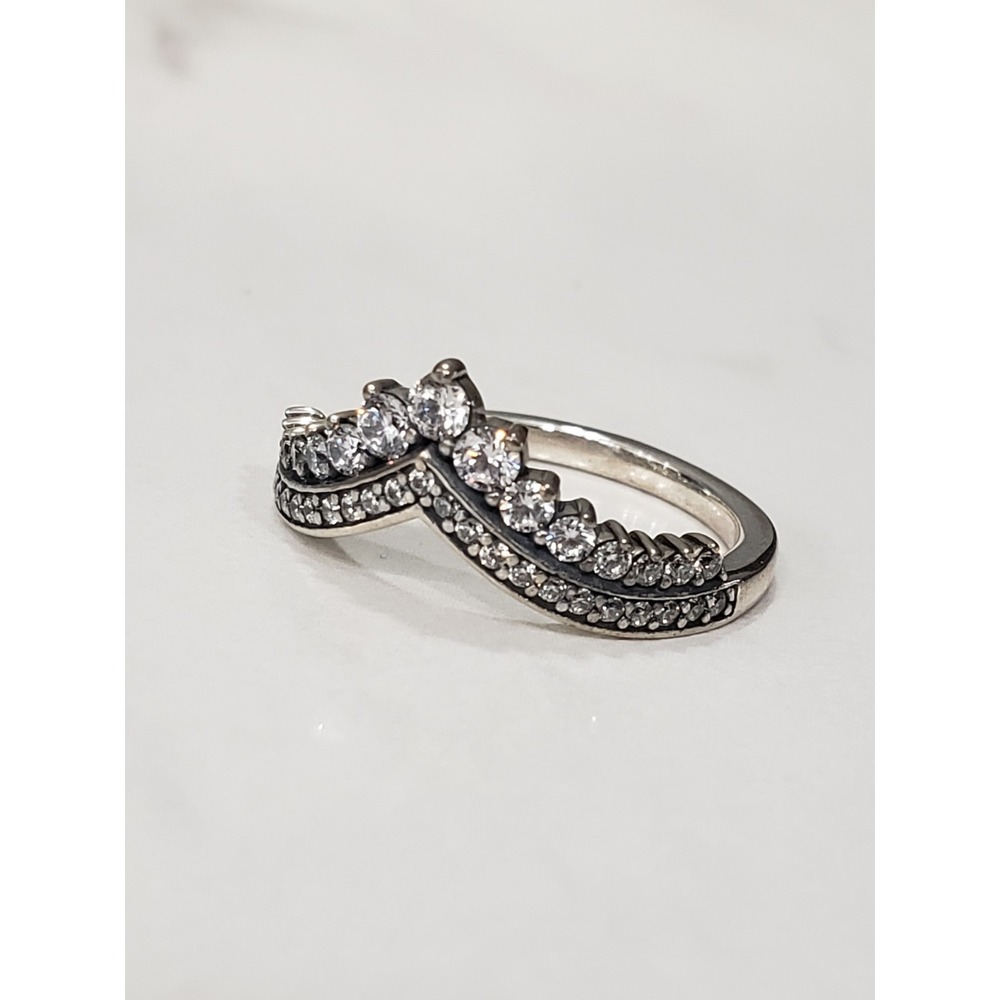 NEW Pandora Princess Wishbone Ring 197736CZ SIZE 54 / US 7 197736CZ-54